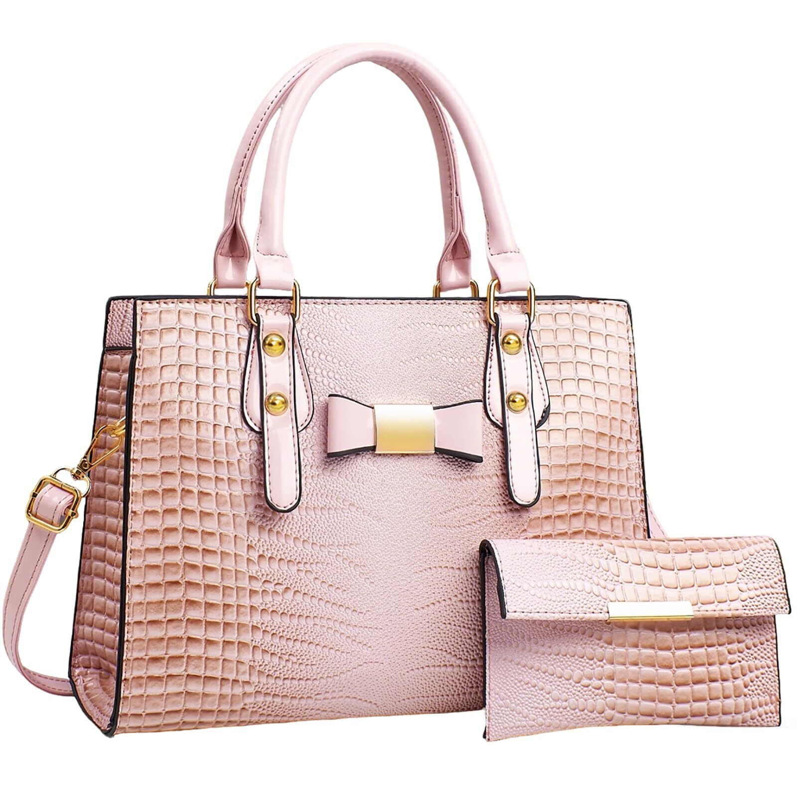 3759 2pcs Purses And Handbags  Shoulder Top Handle Bags Satchel Purses Bow